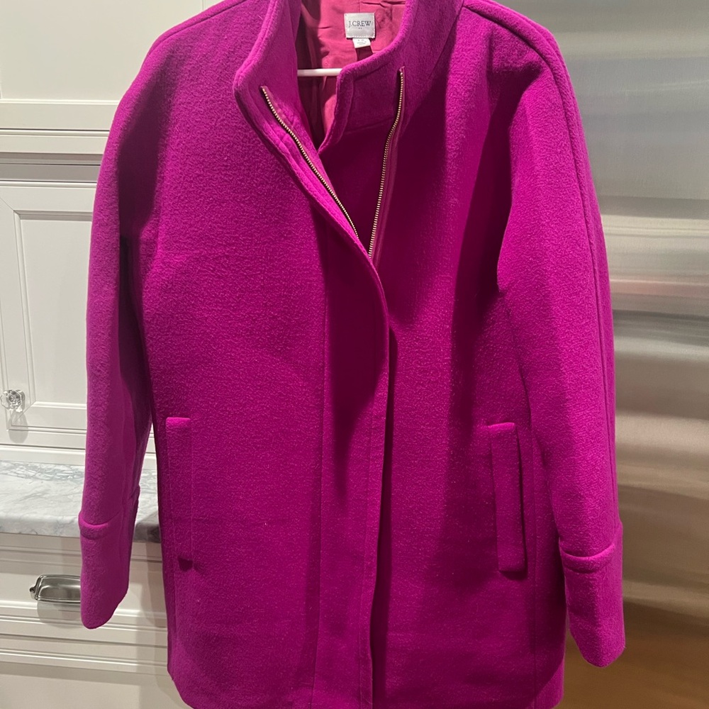 J. Crew Factory Women's City Coat - Large - Bright Plum - EUC
